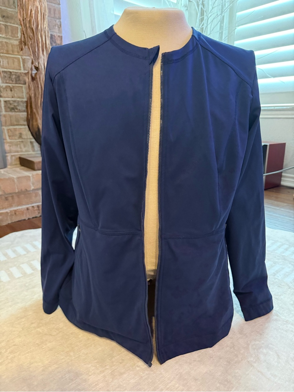 Grey's Anatomy Navy Zip Front Women's Scrub Jacket